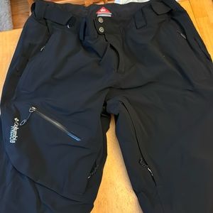 Men’s Columbia snow pants XL black titanium omniheat